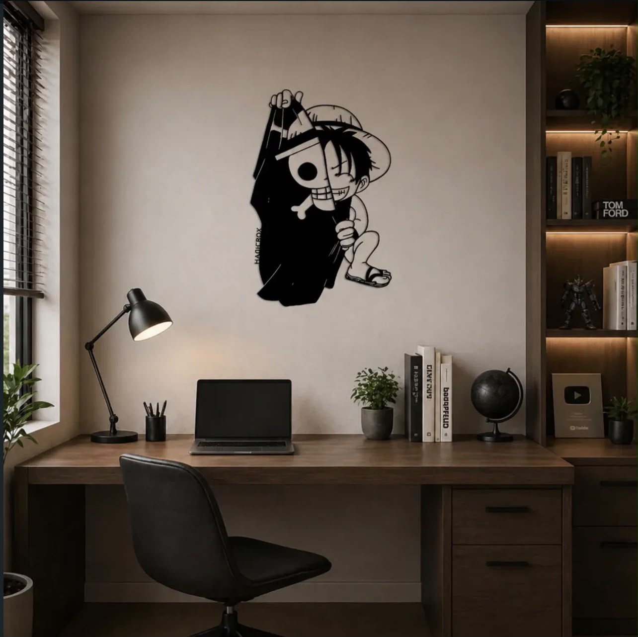 WoodVeda Luffy One Piece Metal Wall Art