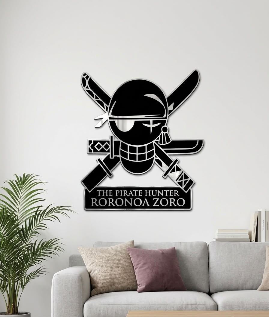 WoodVeda Roronoa Zoro One Piece Laser Cut Wall Art